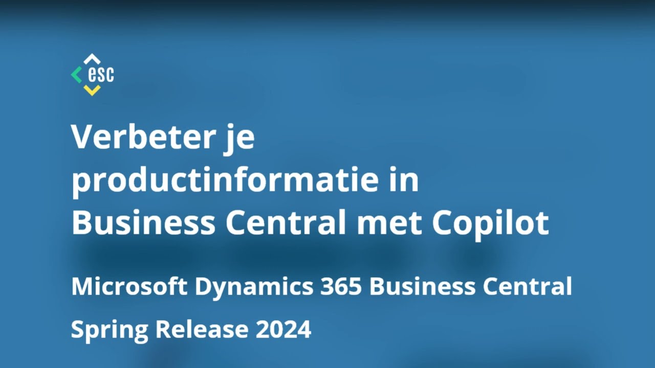 Hoe kan ik productinformatie in Business Central verbeteren met Copilot?