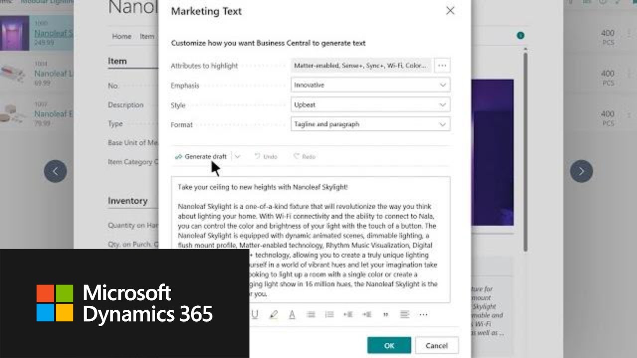 Copilot in Microsoft Dynamics 365 Business Central