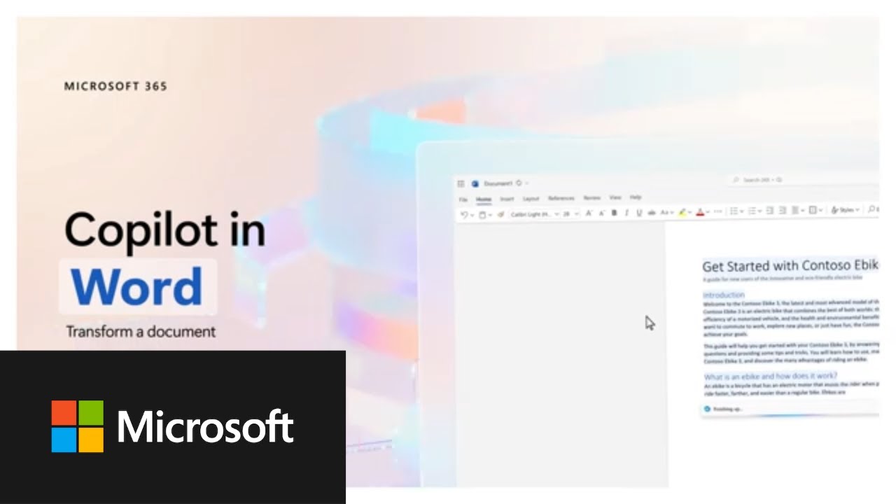 Copilot in Word | Transform a document