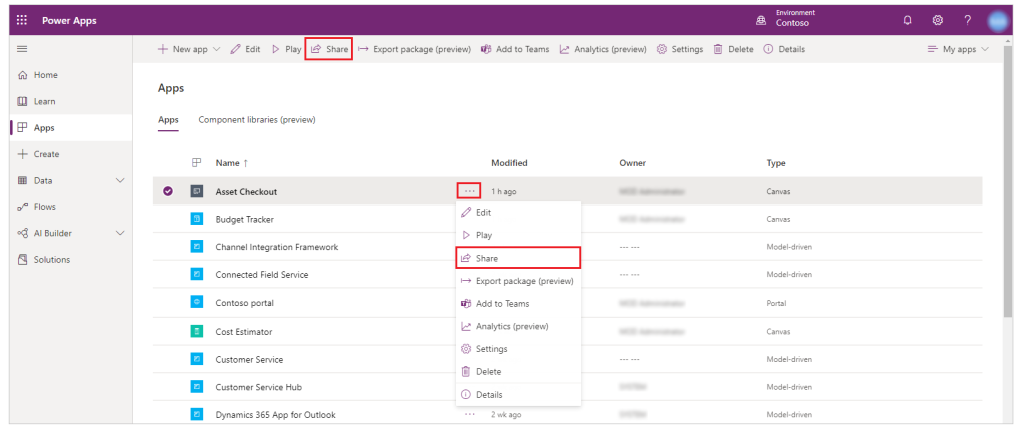 Microsoft power apps