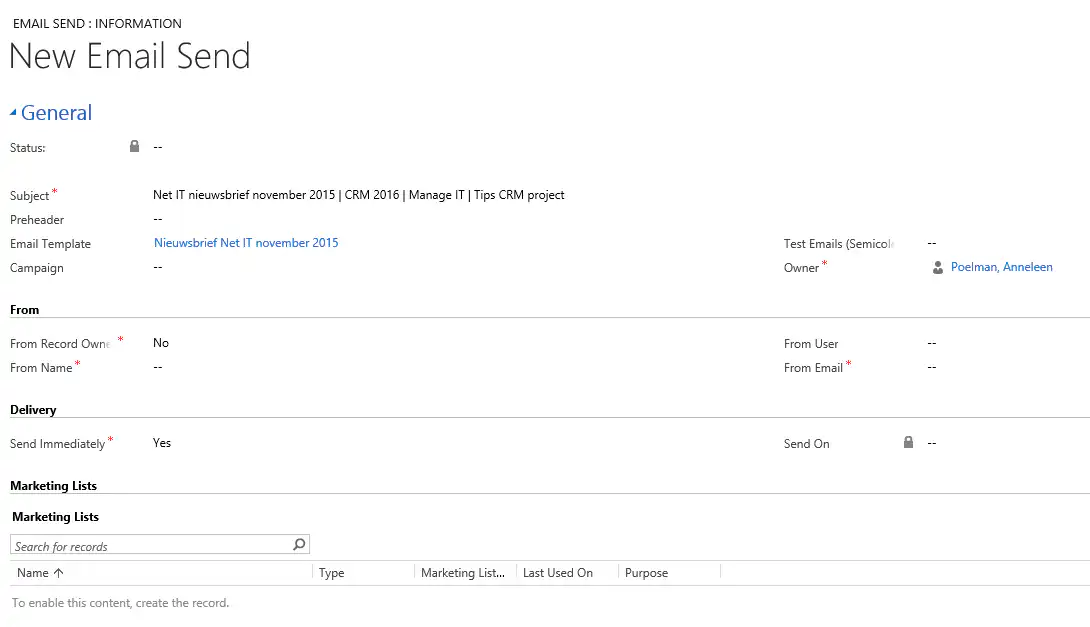 Email marketing met ClickDimensions_Email Send NEW