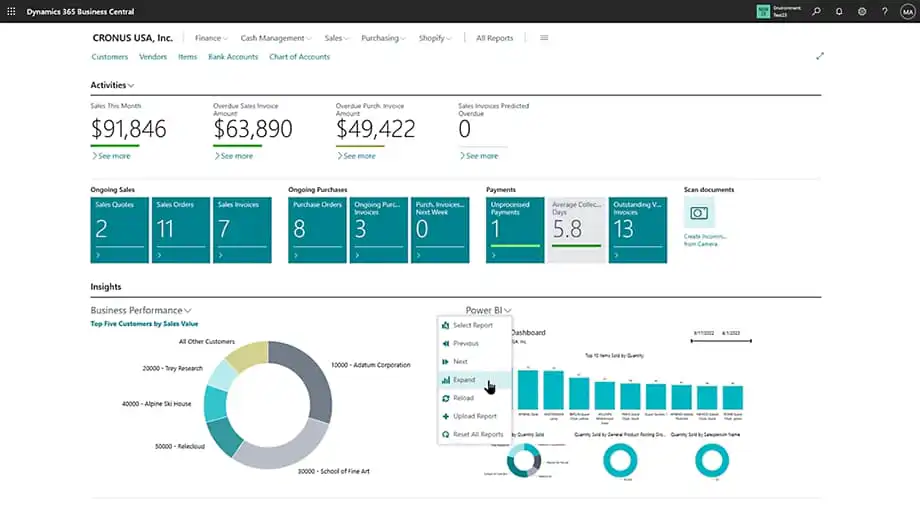 Microsoft Dynamics 365 Business Central | Maak datagedreven beslissingen
