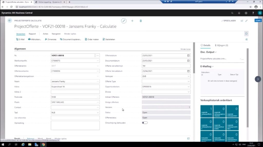 Gservice | voorcalculatie