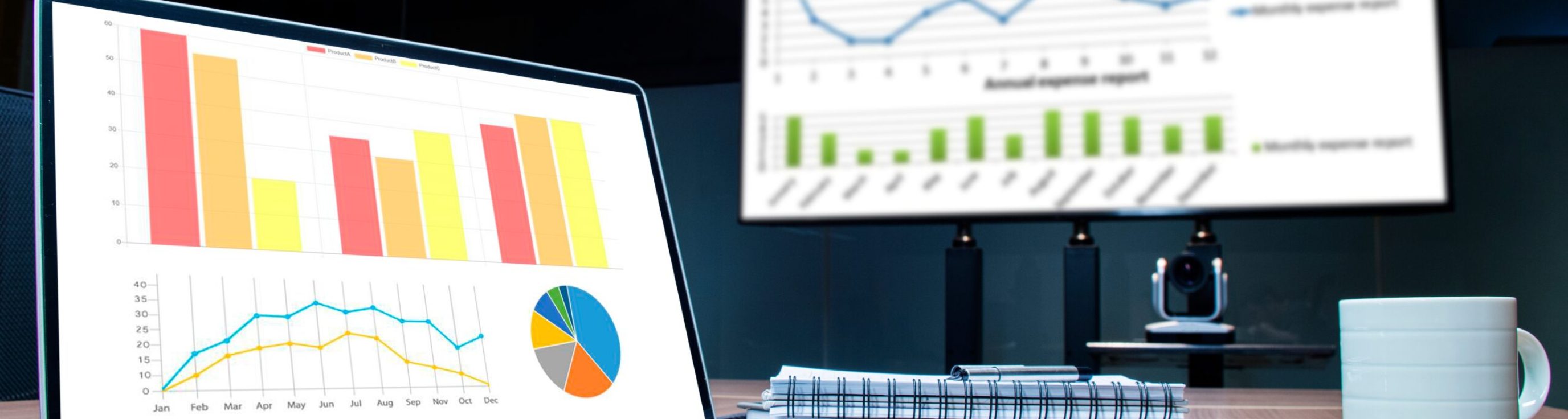 Mock,Up,Chart,Slide,Show,Presentation,On,Display,Television,And