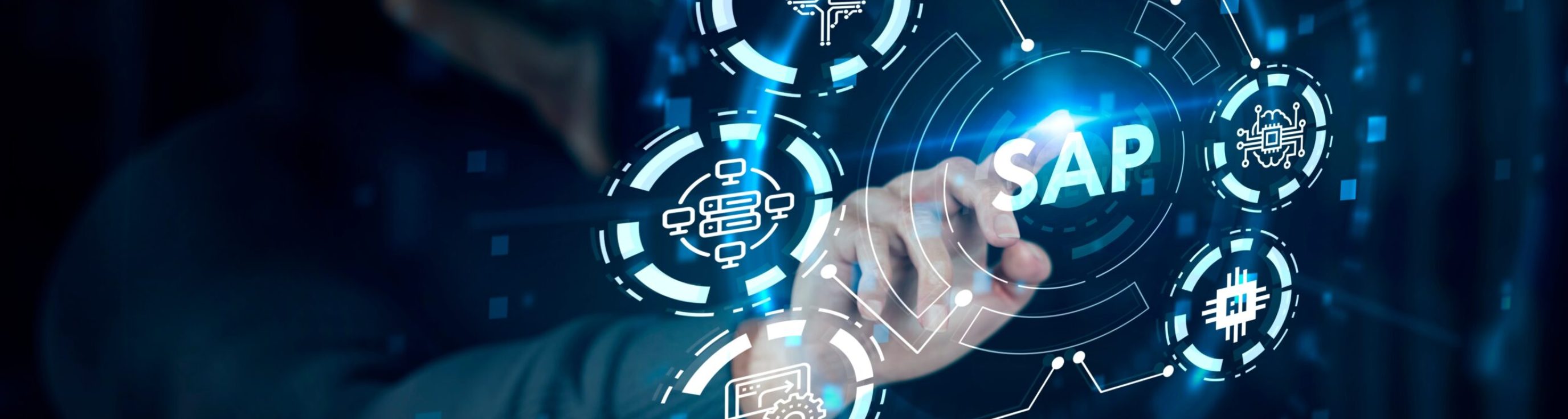 Sap,System,Software,Automation,Concept,On,Virtual,Screen,Data,Center.